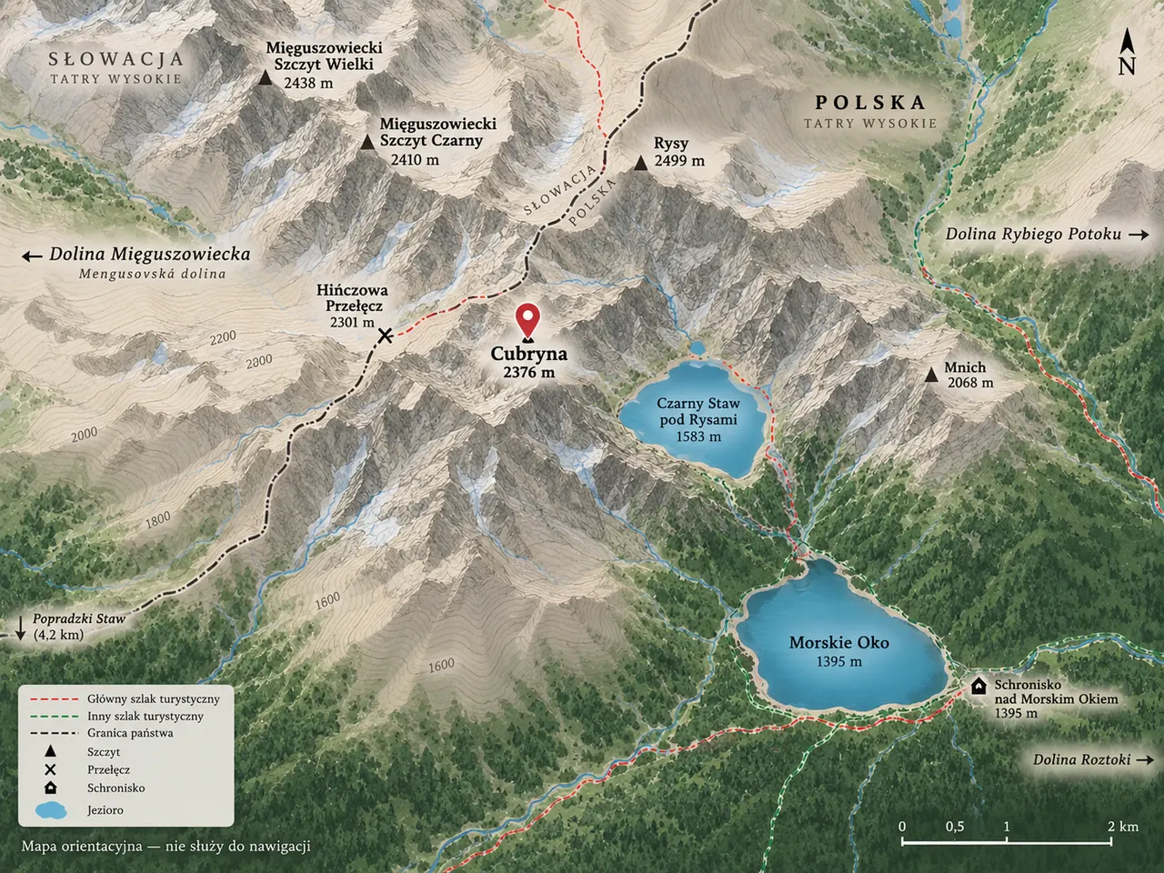 Mapa orientacyjna: Cubryna